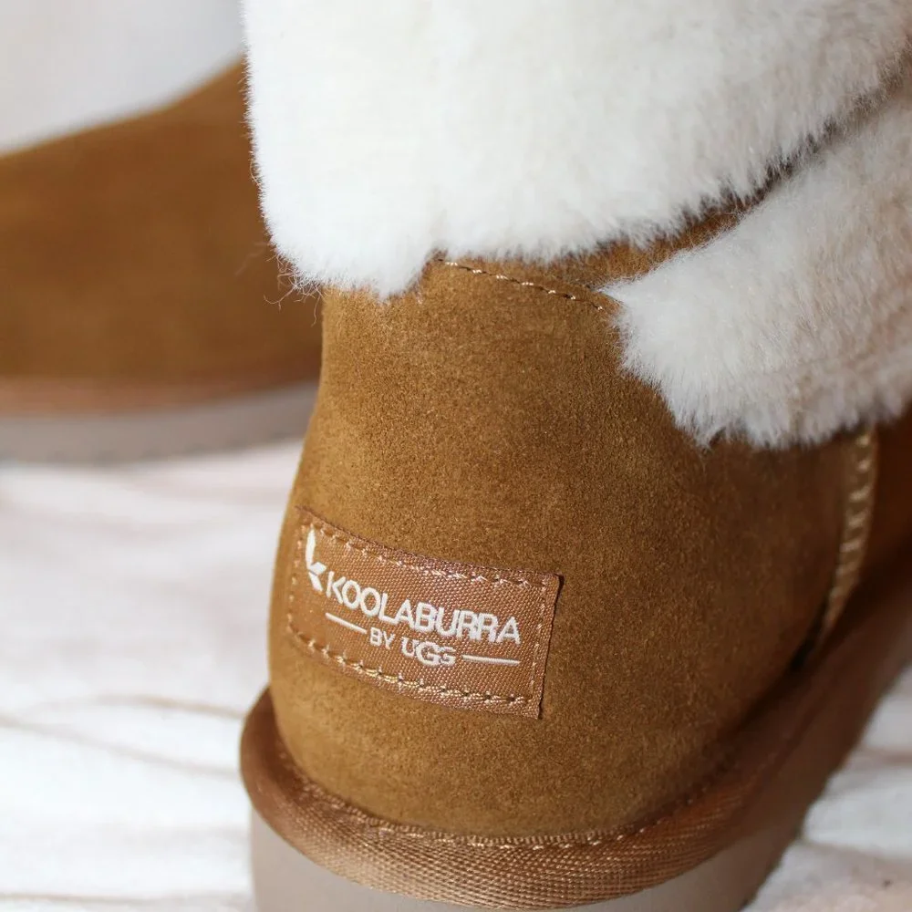 NEW UGG KOOLABURRA WOMEN'S SUEDE FUR LINED‎ CLASSIC SHORT BOOTS